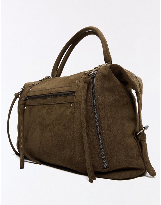 버쉬카 버쉬카 카키 지퍼 볼링백 2201/204 KHAKI 착용컷