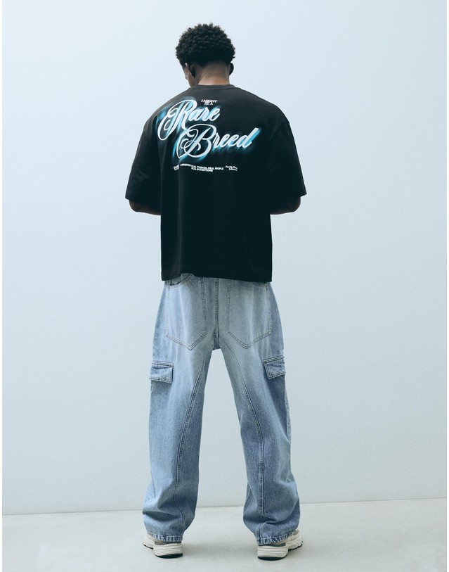 버쉬카 버쉬카 카고 와이드핏 연청 청바지 1887/231 LIGHT BLUE 블루 착용컷