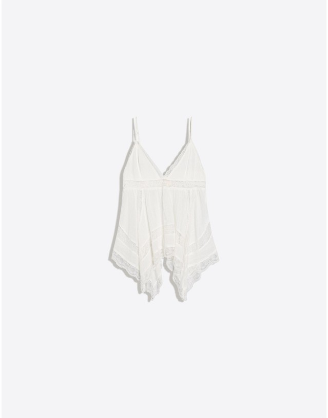 버쉬카 버쉬카 레이스 스트랩 민소매 탑 2397/494 WHITE 화이트 착용컷