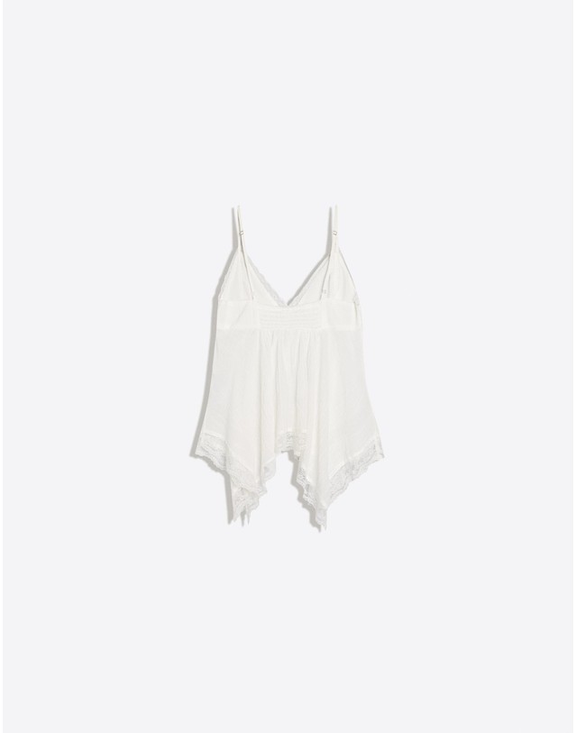 버쉬카 버쉬카 레이스 스트랩 민소매 탑 2397/494 WHITE 화이트 착용컷