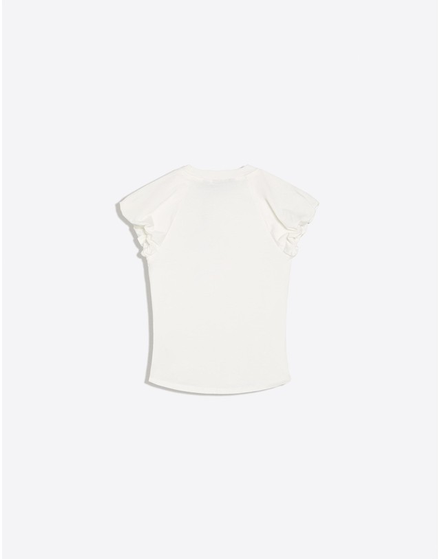 버쉬카 버쉬카 벌룬 소매 래글런 반팔 티셔츠 3378/187 OFF WHITE 아이보리 착용컷