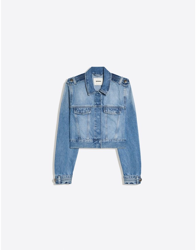 버쉬카 버쉬카 크롭 데님 자켓 2797/290 LIGHT BLUE 블루 착용컷