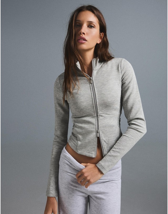 버쉬카 버쉬카 베이직 골지 집업 자켓 2673/741 GREY 그레이 착용컷