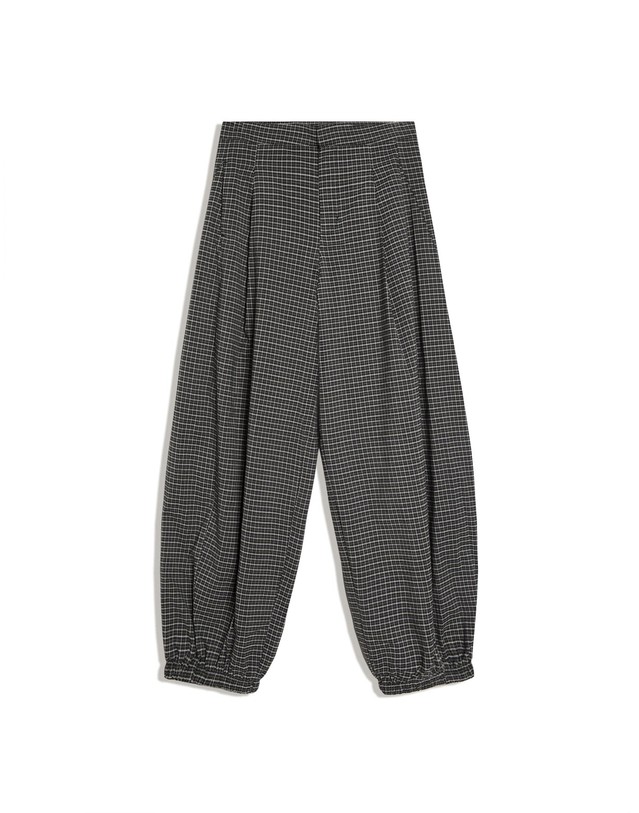 버쉬카 버쉬카 체크 벌룬 와이드 팬츠 2777/758 DARK GREY 그레이 착용컷