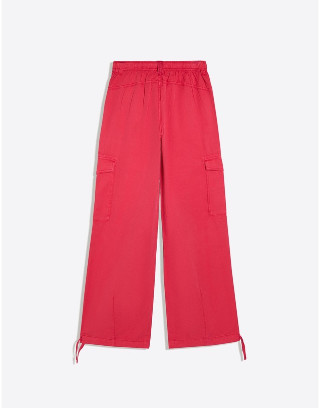 버쉬카 버쉬카 패러슈트 카고 와이드 팬츠 3046/335 RED 레드 착용컷