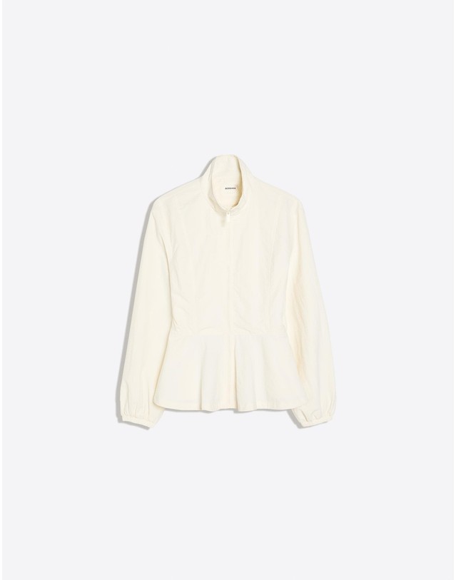 버쉬카 버쉬카 지퍼 페플럼 자켓 3297/759 CREAM 아이보리 착용컷