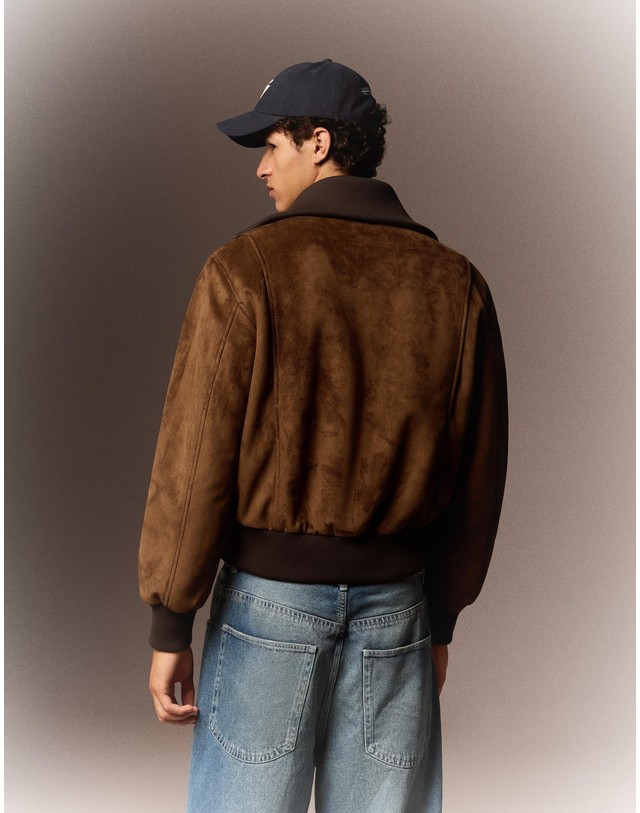 버쉬카 버쉬카 레트로 페이크 스웨이드 자수 자켓 2159/273 BROWN 브라운 착용컷