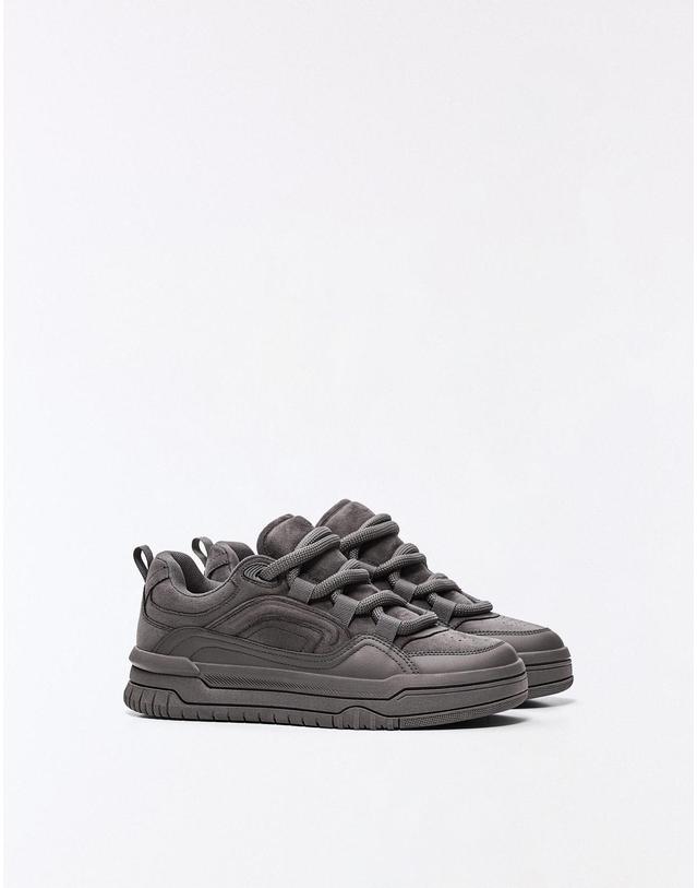 버쉬카 버쉬카 청키 스케이트 스니커즈 2404/864 GREY 그레이 착용컷