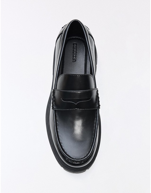 버쉬카 버쉬카 컴포트 청키 페니 로퍼 2604/864 BLACK 블랙 착용컷