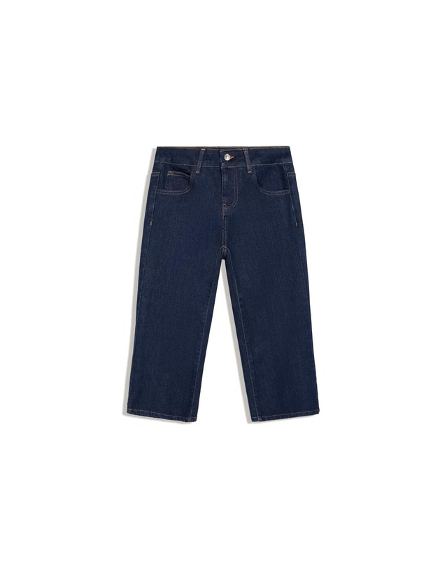 버쉬카 버쉬카 슬림핏 크롭 카프리 청바지 2909/166 NAVY 네이비 착용컷