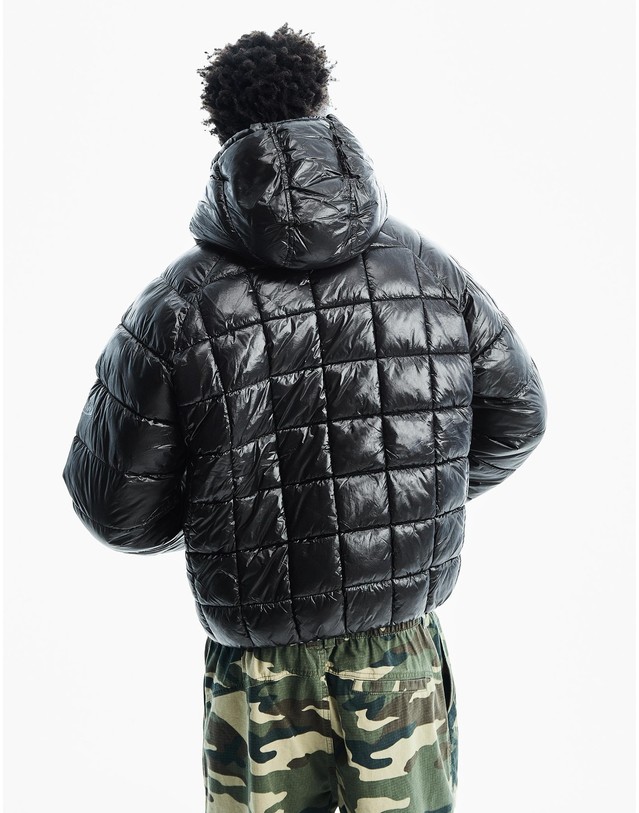 버쉬카 버쉬카 후드 그리드 숏 패딩 자켓 2163/551 BLACK 블랙 착용컷