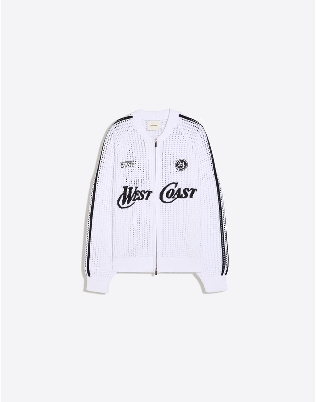 버쉬카 버쉬카 레트로 메쉬 그래픽 집업 자켓 2671/623 WHITE 화이트 착용컷