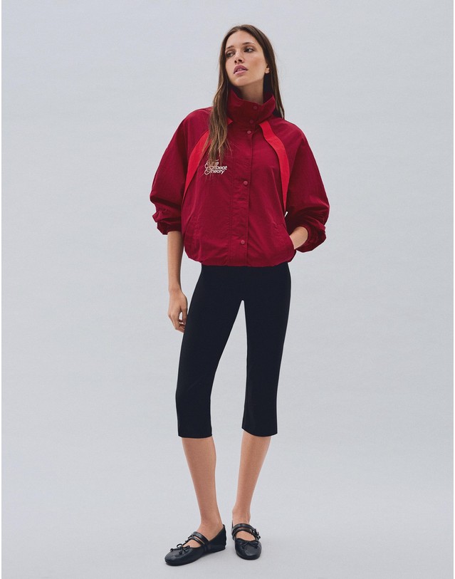 버쉬카 버쉬카 자수 디테일 경량 자켓 2569/551 BURGUNDY 레드 착용컷