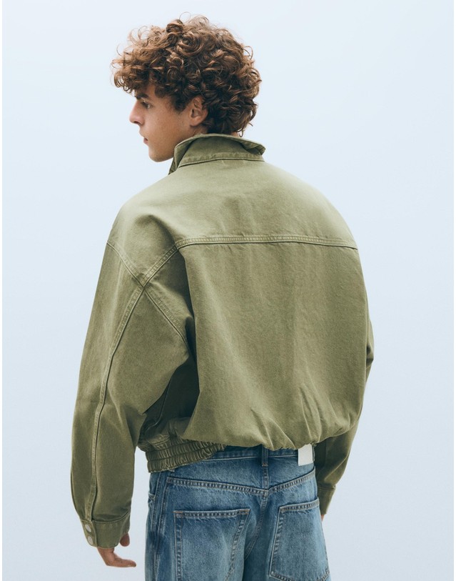 버쉬카 버쉬카 더블브레스트 퍼넬넥 포켓 자켓 2805/388 GREEN 카키 착용컷