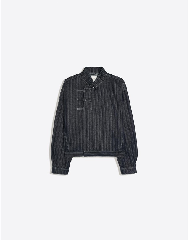 버쉬카 버쉬카 핀스트라이프 클래스프 자켓 2814/156 NAVY 네이비 착용컷