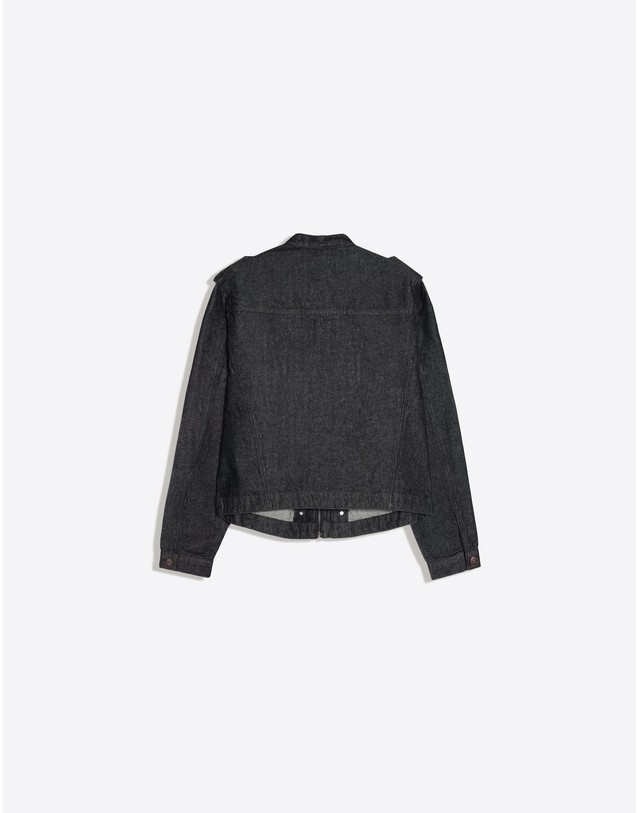 버쉬카 버쉬카 밀리터리 버튼 데님 자켓 2809/335 NAVY 네이비 착용컷
