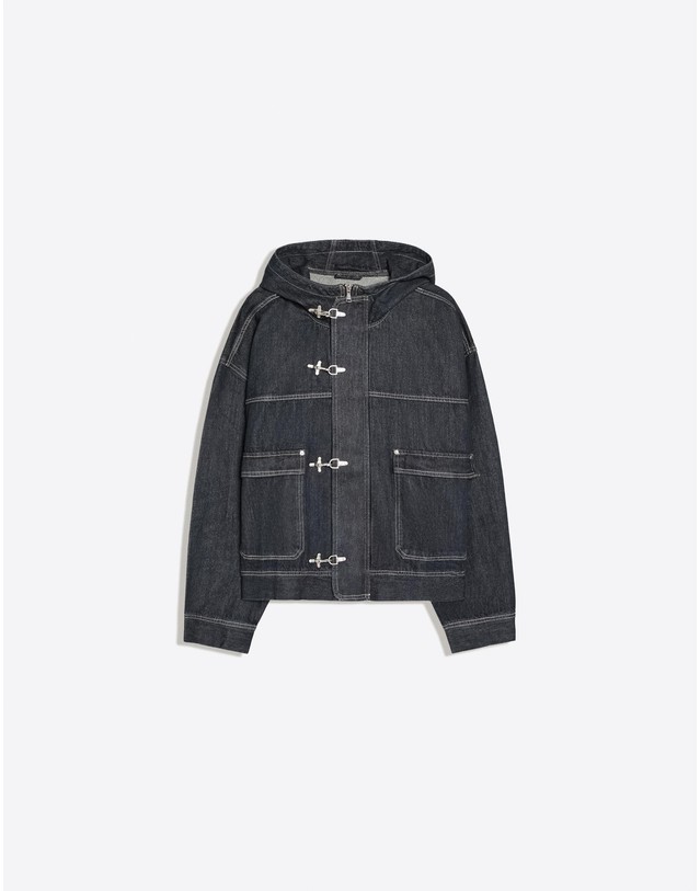 버쉬카 버쉬카 후드 클라스프 데님 자켓 2810/352 NAVY 네이비 착용컷