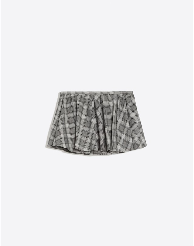 버쉬카 버쉬카 체크 A라인 미니 스커트 4022/172 DARK GREY 그레이 착용컷