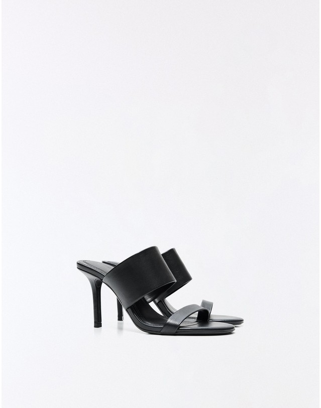 버쉬카 버쉬카 더블 스트랩 뮬 샌들 9cm 1782/864 BLACK 블랙 착용컷