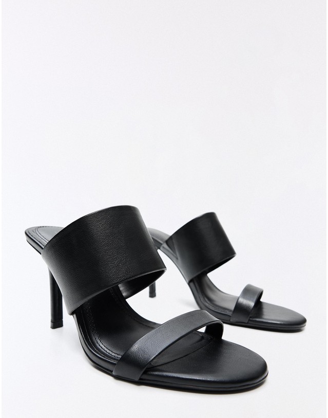 버쉬카 버쉬카 더블 스트랩 뮬 샌들 9cm 1782/864 BLACK 블랙 착용컷