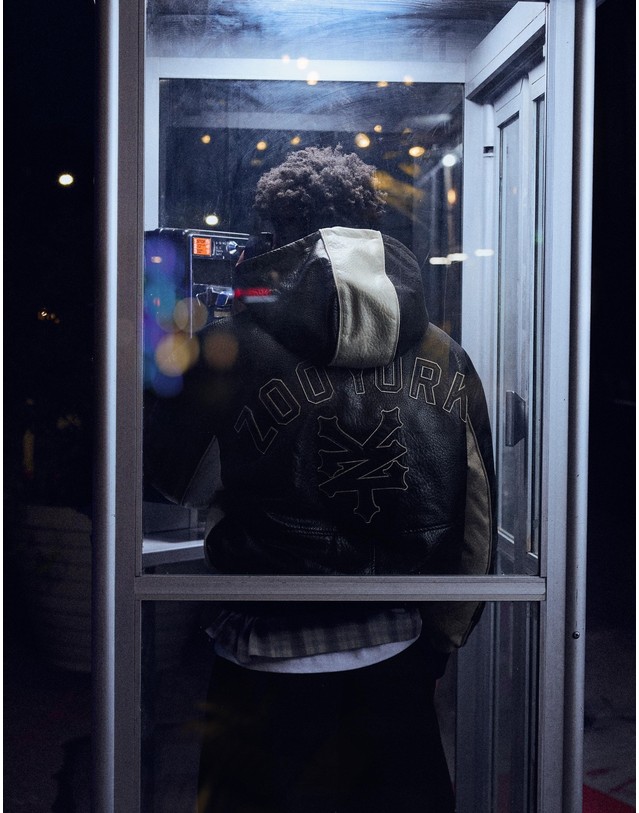 버쉬카 버쉬카 후드 컬러블록 바시티 자켓 2934/677 BLACK 멀티컬러 착용컷