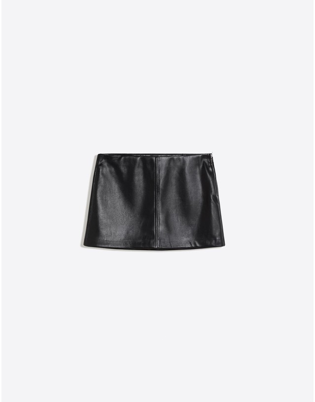 버쉬카 버쉬카 레더 이펙트 미니 스커트 3832/777 BLACK 블랙 착용컷