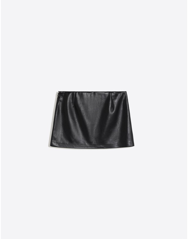 버쉬카 버쉬카 레더 이펙트 미니 스커트 3832/777 BLACK 블랙 착용컷