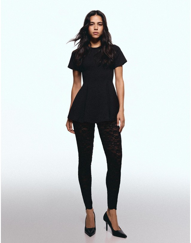 버쉬카 버쉬카 레이스 레깅스 3373/714 BLACK 블랙 착용컷
