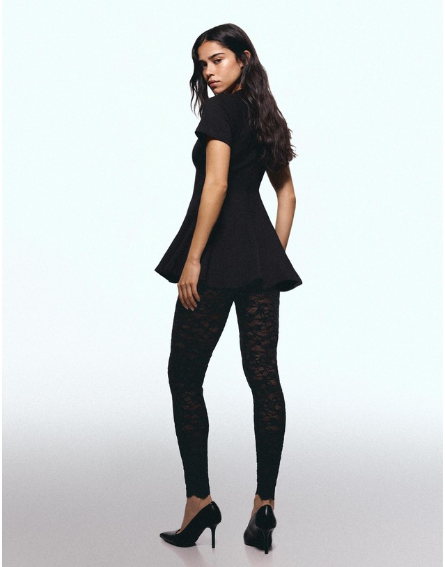 버쉬카 버쉬카 레이스 레깅스 3373/714 BLACK 블랙 착용컷