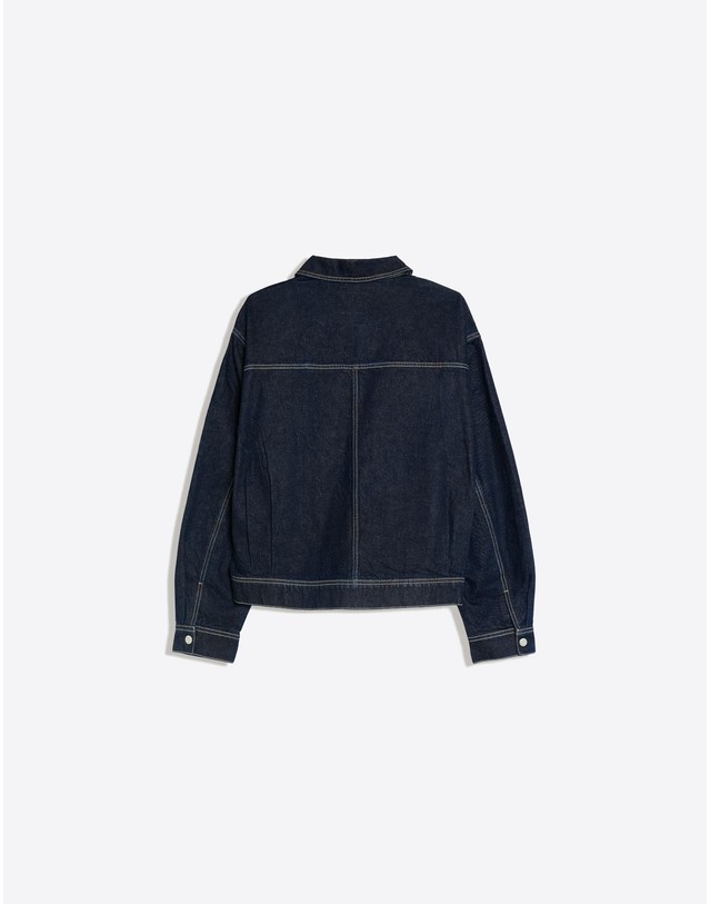 버쉬카 버쉬카 지퍼 플랩포켓 데님 봄버 자켓 3365/335 NAVY 네이비 착용컷