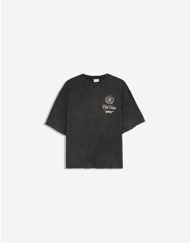 버쉬카 버쉬카 박시핏 그래픽 반팔 티셔츠 3731/120 BLACK 그레이 착용컷