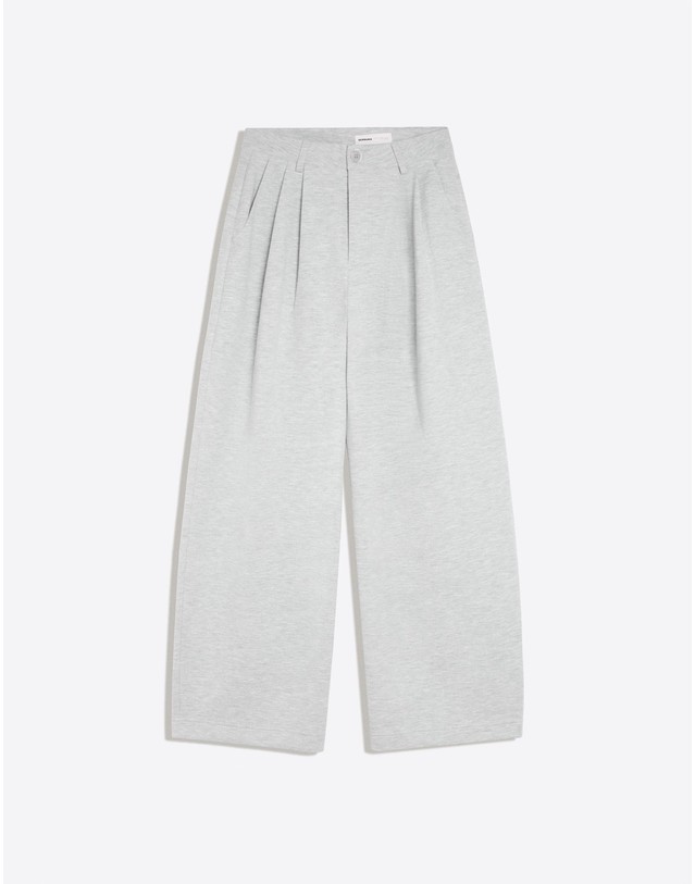 버쉬카 버쉬카 스쿠버 원단 핀턱 와이드 팬츠 4075/254 GREY 그레이 착용컷