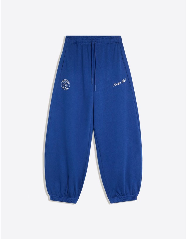 버쉬카 버쉬카 프린트 코튼 플리스 조거 팬츠 4391/190 BLUE 블루 착용컷