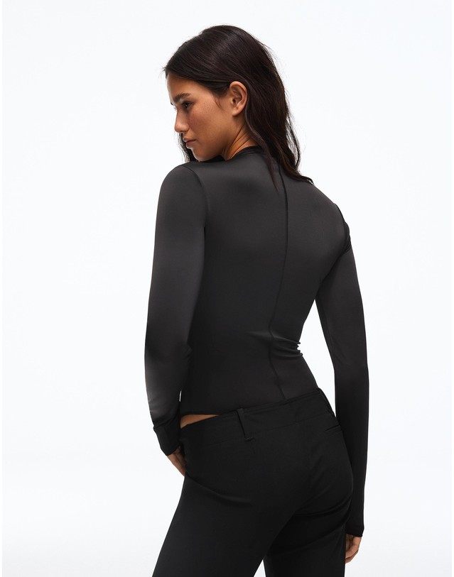 버쉬카 버쉬카 하이넥 긴팔 슬림핏 바디수트 3638/714 BLACK 블랙 착용컷