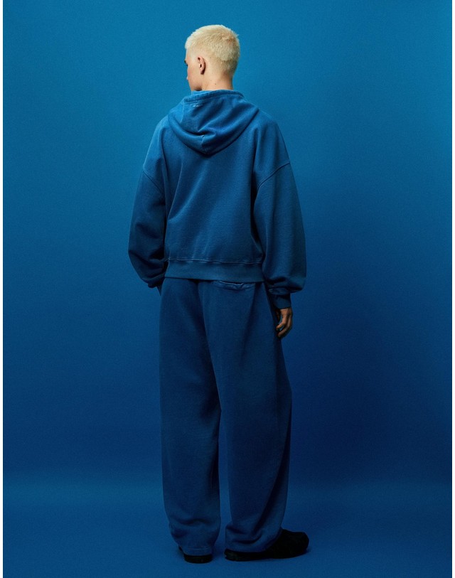 버쉬카 버쉬카 패치 후드 집업 스웨트셔츠 3843/498 BLUE 블루 착용컷