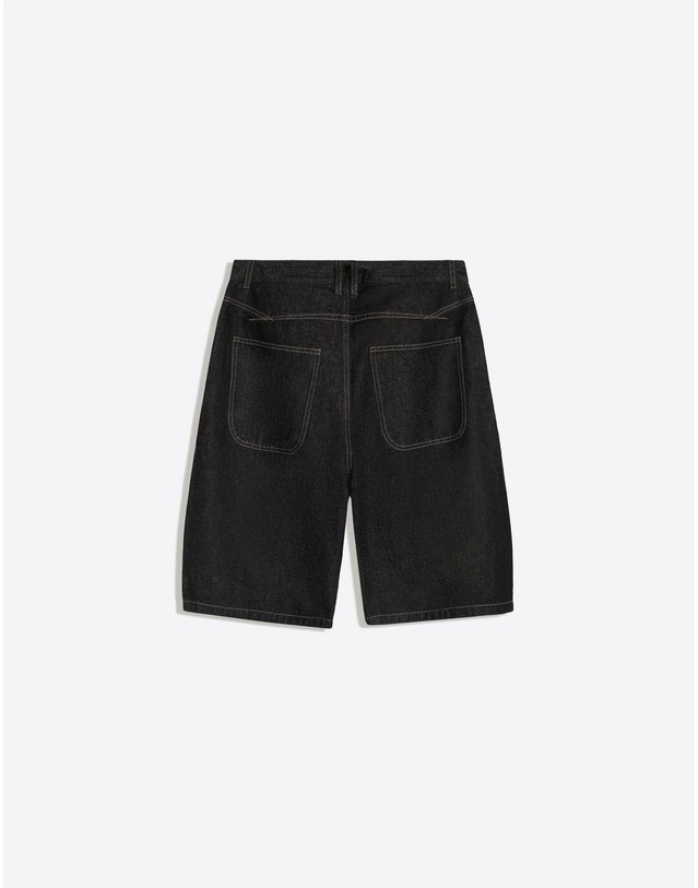 버쉬카 버쉬카 벌룬핏 데님 버뮤다 반바지 4028/534 BLACK 블랙 착용컷