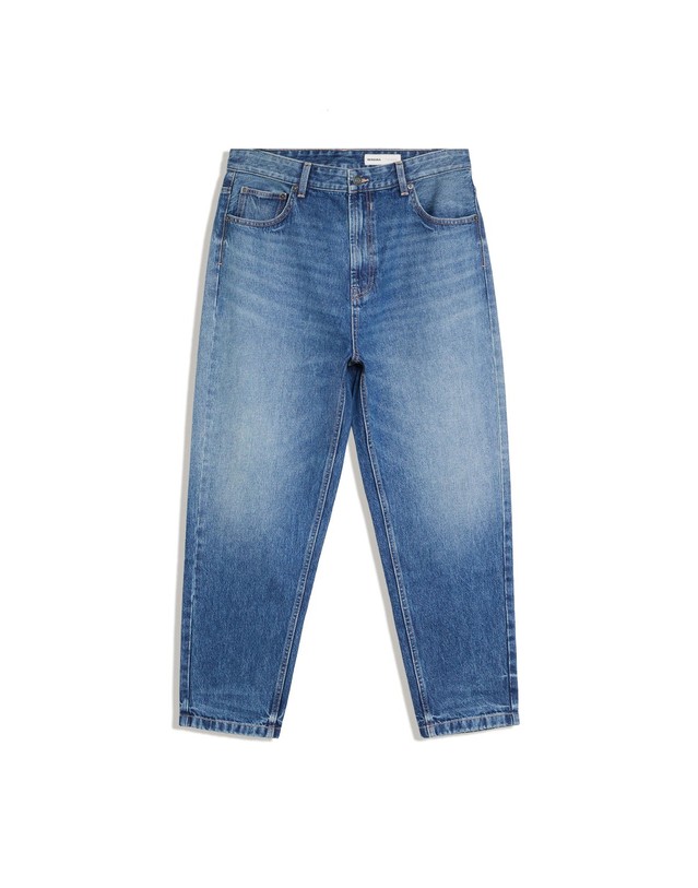 버쉬카 버쉬카 루즈핏 중청 데님 청바지 4331/534 BLUE 블루 착용컷