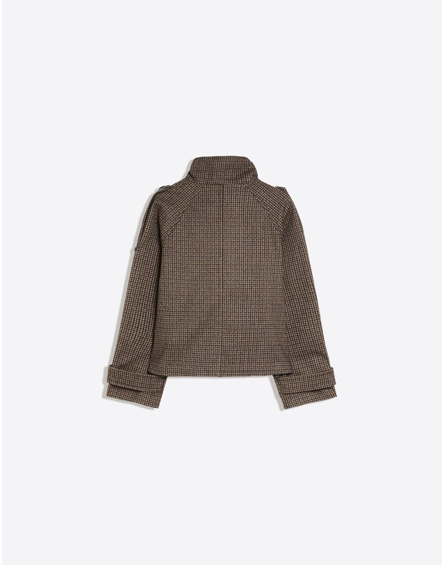 버쉬카 버쉬카 펠트 이펙트 체크 크롭 자켓 2739/758 BROWN 브라운 착용컷