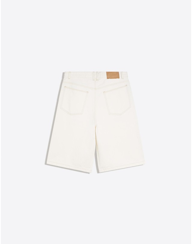 버쉬카 버쉬카 슈퍼 배기 데님 버뮤다 반바지 4027/534 CREAM 아이보리 착용컷