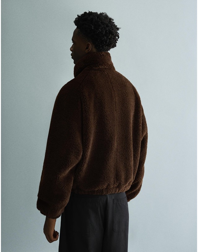 버쉬카 버쉬카 시어링 토글 하이넥 자켓 3102/407 BROWN 브라운 착용컷