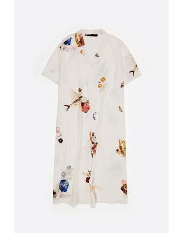 빔바이롤라 플라워 프린트 미디 셔츠 원피스 261BR9059.11240 SEABED OFF WHITE