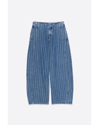 빔바이롤라 스트라이프 배럴핏 데님 청바지 261BR6121.10403 DENIM BLUE