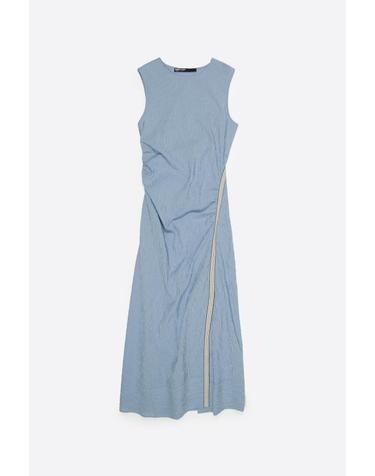 빔바이롤라 스트라이프 셔링 민소매 롱 원피스 261BR9025.12401 LIGHT BLUE