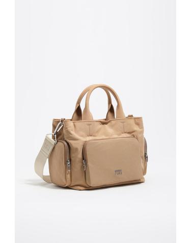 빔바이롤라 카멜 나일론 소프트 미디엄 포켓 백 261BBIJ4W.10630 CAMEL