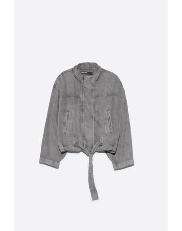 빔바이롤라 워시드 라이오셀 벨트 데님 자켓 262BR4005.10036 WASHED GREY