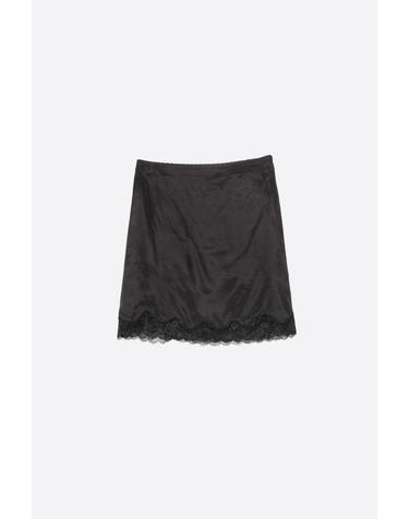 빔바이롤라 워시드 레이스 헴 미니 스커트 262BR4857.10035 WASHED BLACK