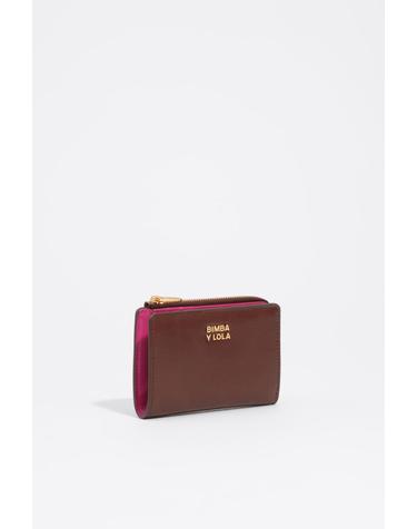 빔바이롤라 골드 메탈릭 지퍼 컴팩트 반지갑 262BB1223.11633 DARK TAN
