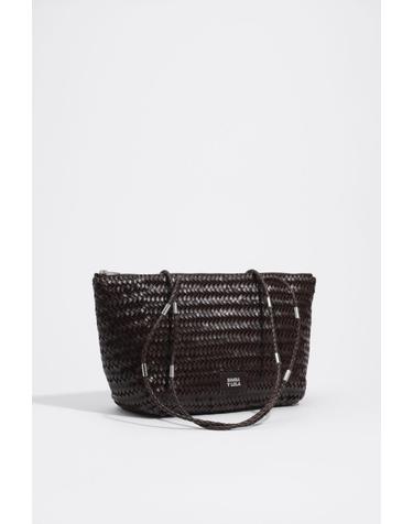 빔바이롤라 브레이드 레더 라지 쇼퍼백 262BBFJ2R.10602 DARK BROWN