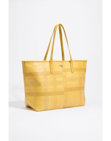 빔바이롤라 옐로우 타탄 체크 라지 쇼퍼백 262BBXJ3G.21257 TARTAN YELLOW