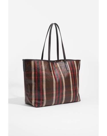 빔바이롤라 오크 타탄 체크 라지 쇼퍼백 262BBXJ3G.10251 TARTAN OAK